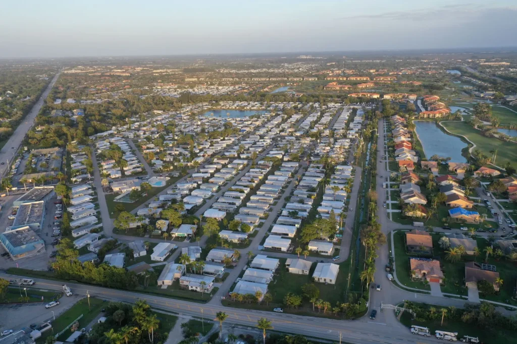 Lakóövezet légi felvételen a Cape Coral–Fort Myers térségben (Fort Myers)